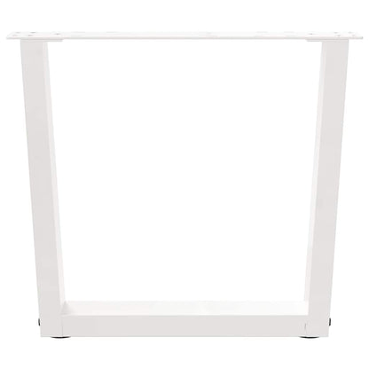 Couchtischbeine V-Form 2 Stück Weiß 60x(42-43,3) cm Stahl
