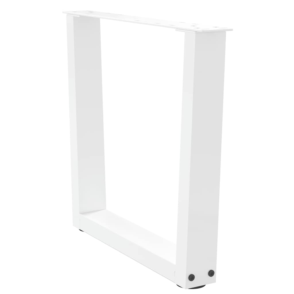 Couchtischbeine V-Form 2 Stück Weiß 60x(42-43,3) cm Stahl