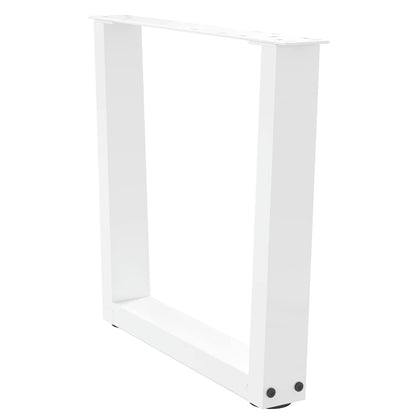 Couchtischbeine V-Form 2 Stück Weiß 60x(42-43,3) cm Stahl