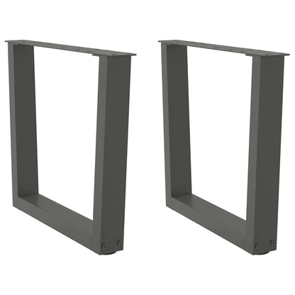 Couchtischbeine V-Form 2 Stück Anthrazit 60x(42-43,3) cm Stahl