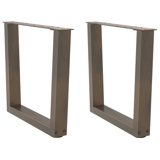 Couchtischbeine V-Form 2 Stück Naturstahl 60x(42-43,3) cm Stahl