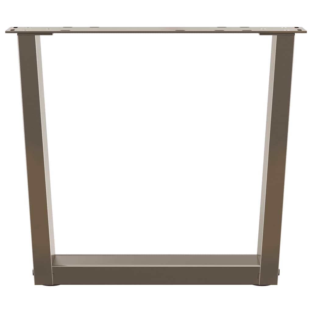 Couchtischbeine V-Form 2 Stück Naturstahl 60x(42-43,3) cm Stahl