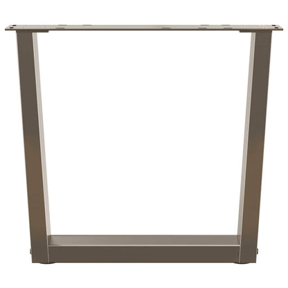 Couchtischbeine V-Form 2 Stück Naturstahl 60x(42-43,3) cm Stahl