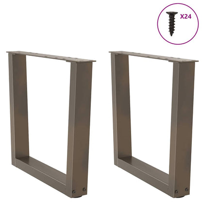 Couchtischbeine V-Form 2 Stück Naturstahl 60x(42-43,3) cm Stahl