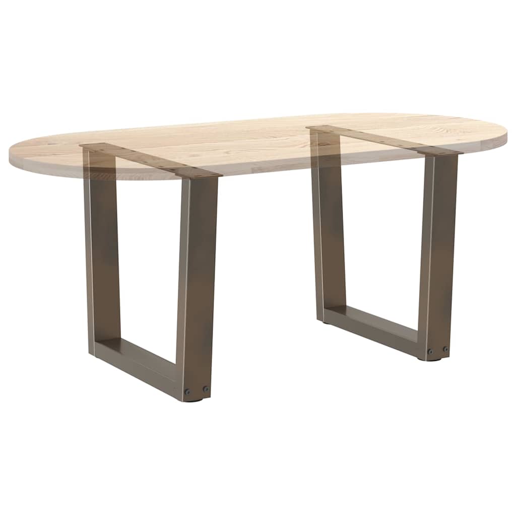 Couchtischbeine V-Form 2 Stück Naturstahl 60x(42-43,3) cm Stahl