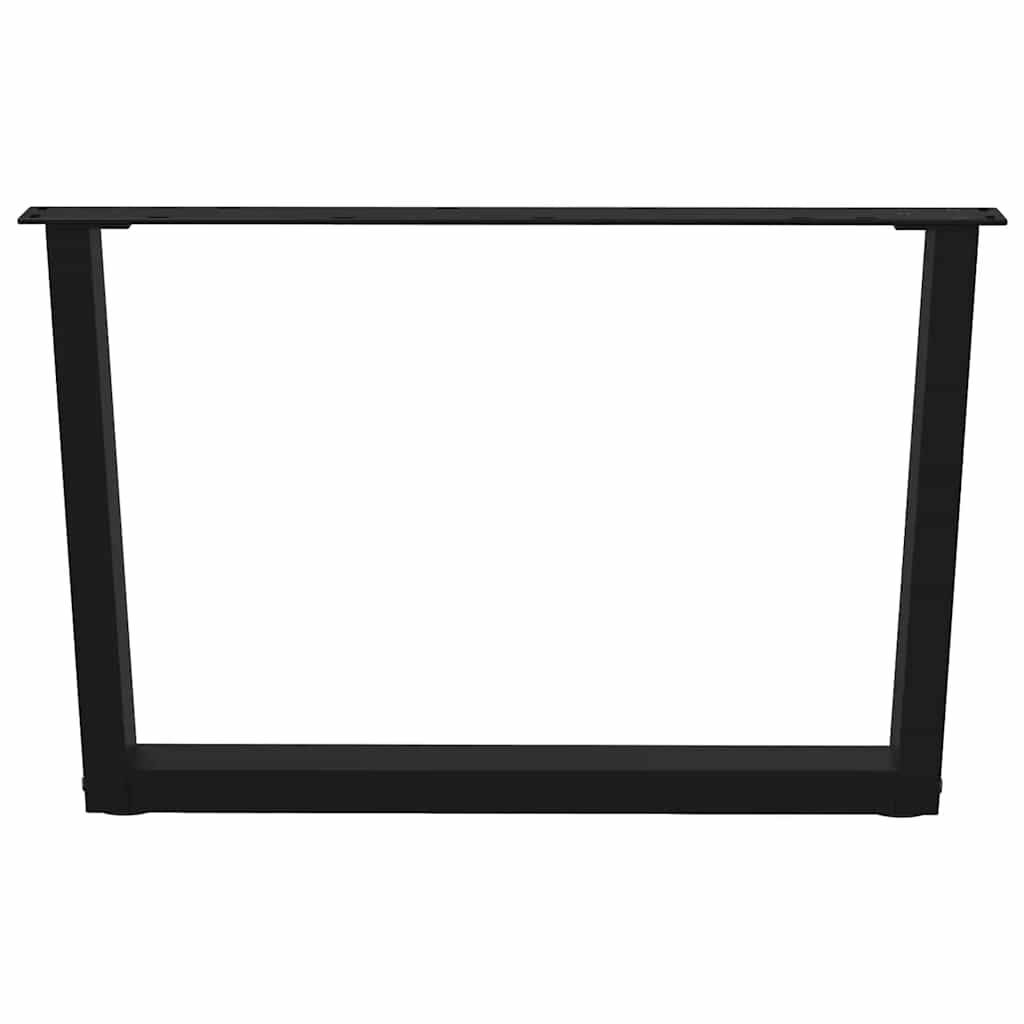 Couchtischbeine V-Form 2 Stück Schwarz 70x(42-43,3) cm Stahl