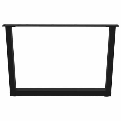 Couchtischbeine V-Form 2 Stück Schwarz 70x(42-43,3) cm Stahl