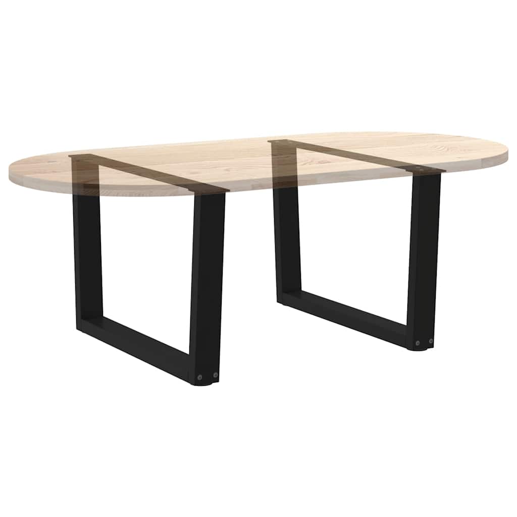 Couchtischbeine V-Form 2 Stück Schwarz 70x(42-43,3) cm Stahl