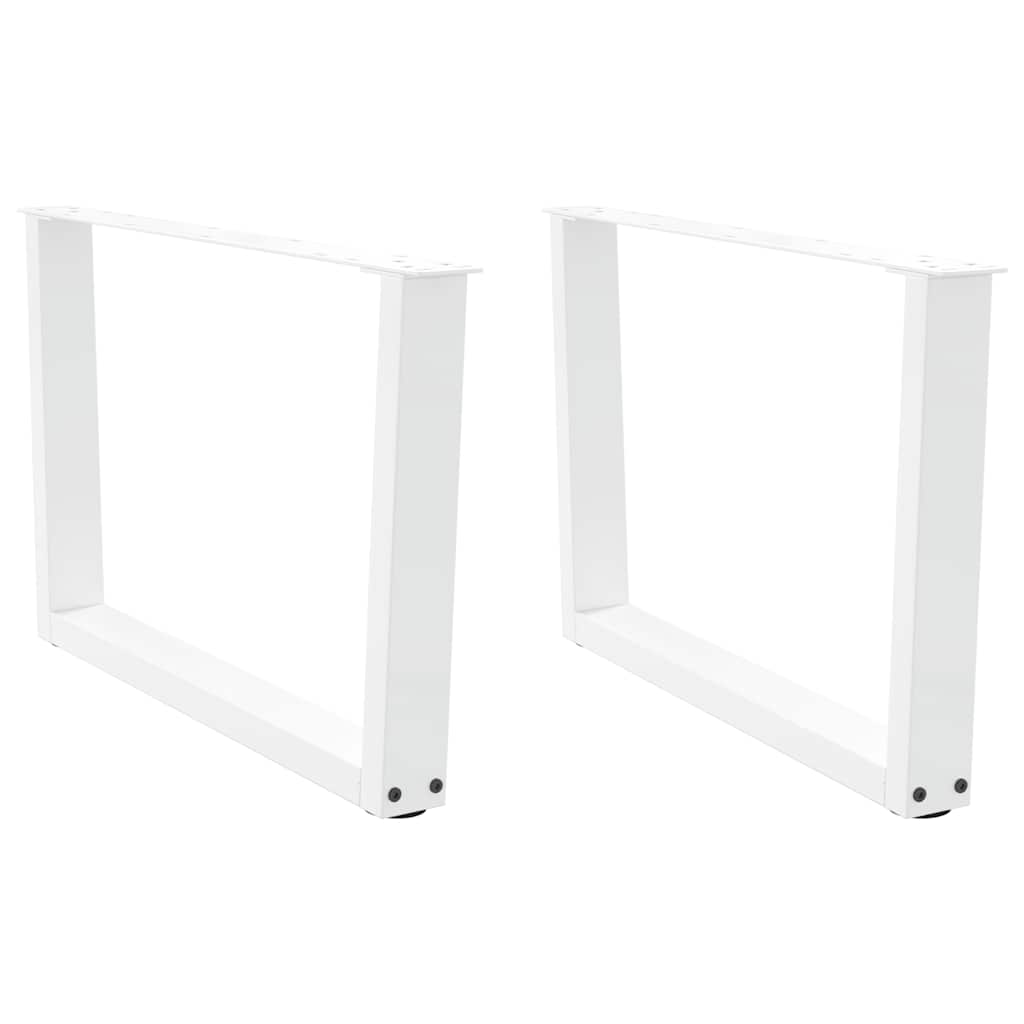 Couchtischbeine V-Form 2 Stück Weiß 70x(42-43,3) cm Stahl