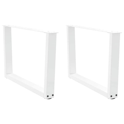 Couchtischbeine V-Form 2 Stück Weiß 70x(42-43,3) cm Stahl