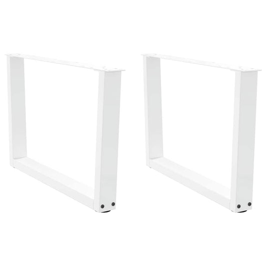 Couchtischbeine V-Form 2 Stück Weiß 70x(42-43,3) cm Stahl