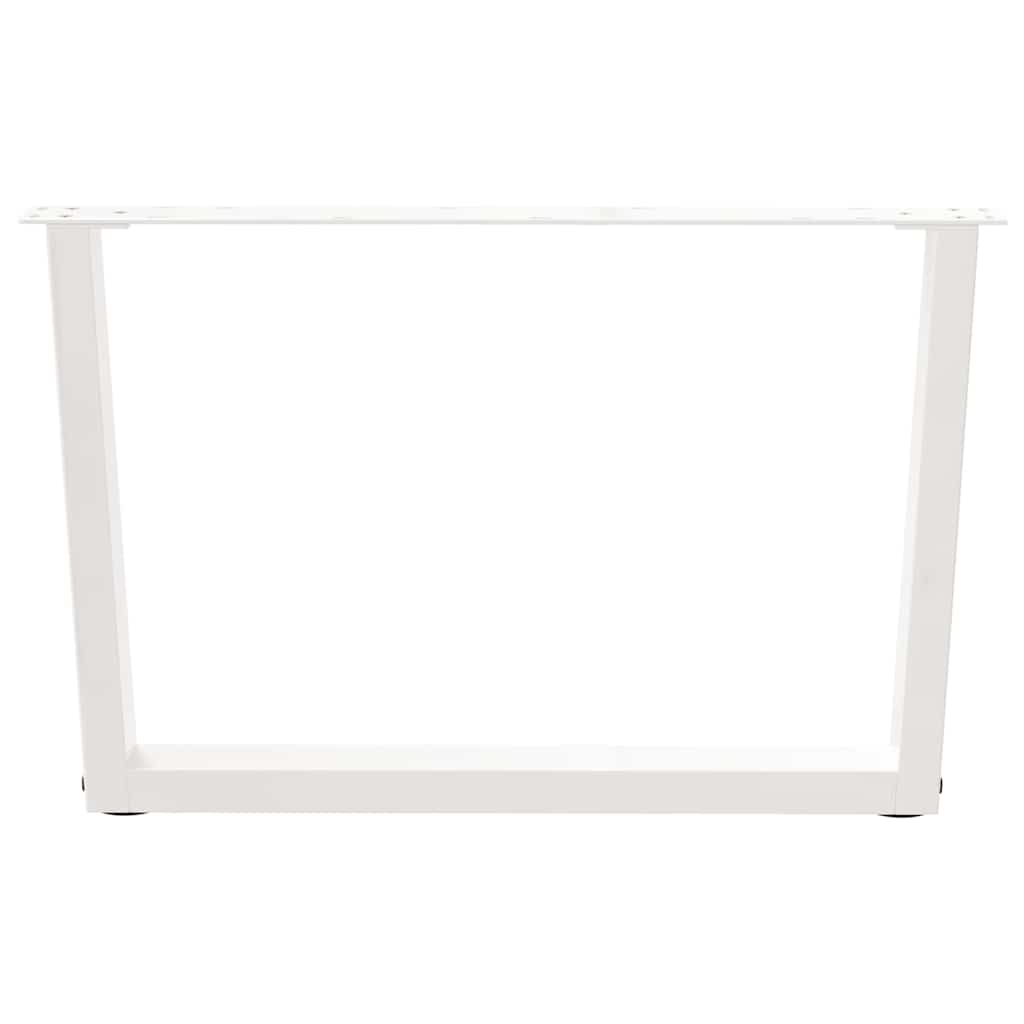 Couchtischbeine V-Form 2 Stück Weiß 70x(42-43,3) cm Stahl