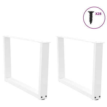 Couchtischbeine V-Form 2 Stück Weiß 70x(42-43,3) cm Stahl