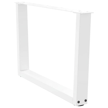 Couchtischbeine V-Form 2 Stück Weiß 70x(42-43,3) cm Stahl