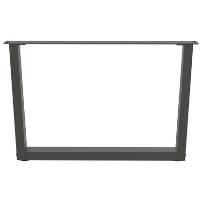 Couchtischbeine V-Form 2 Stück Anthrazit 70x(42-43,3) cm Stahl