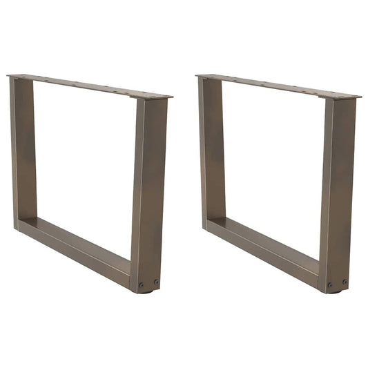 Couchtischbeine V-Form 2 Stück Naturstahl 70x(42-43,3) cm Stahl