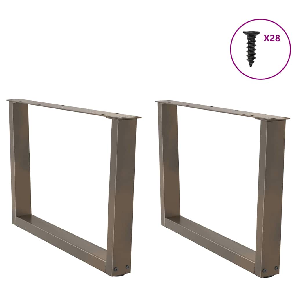 Couchtischbeine V-Form 2 Stück Naturstahl 70x(42-43,3) cm Stahl