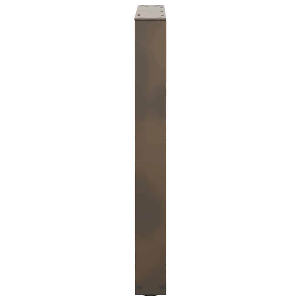 Esstischbeine V-Form 2 Stück Naturstahl 60x(72-73,3) cm Stahl