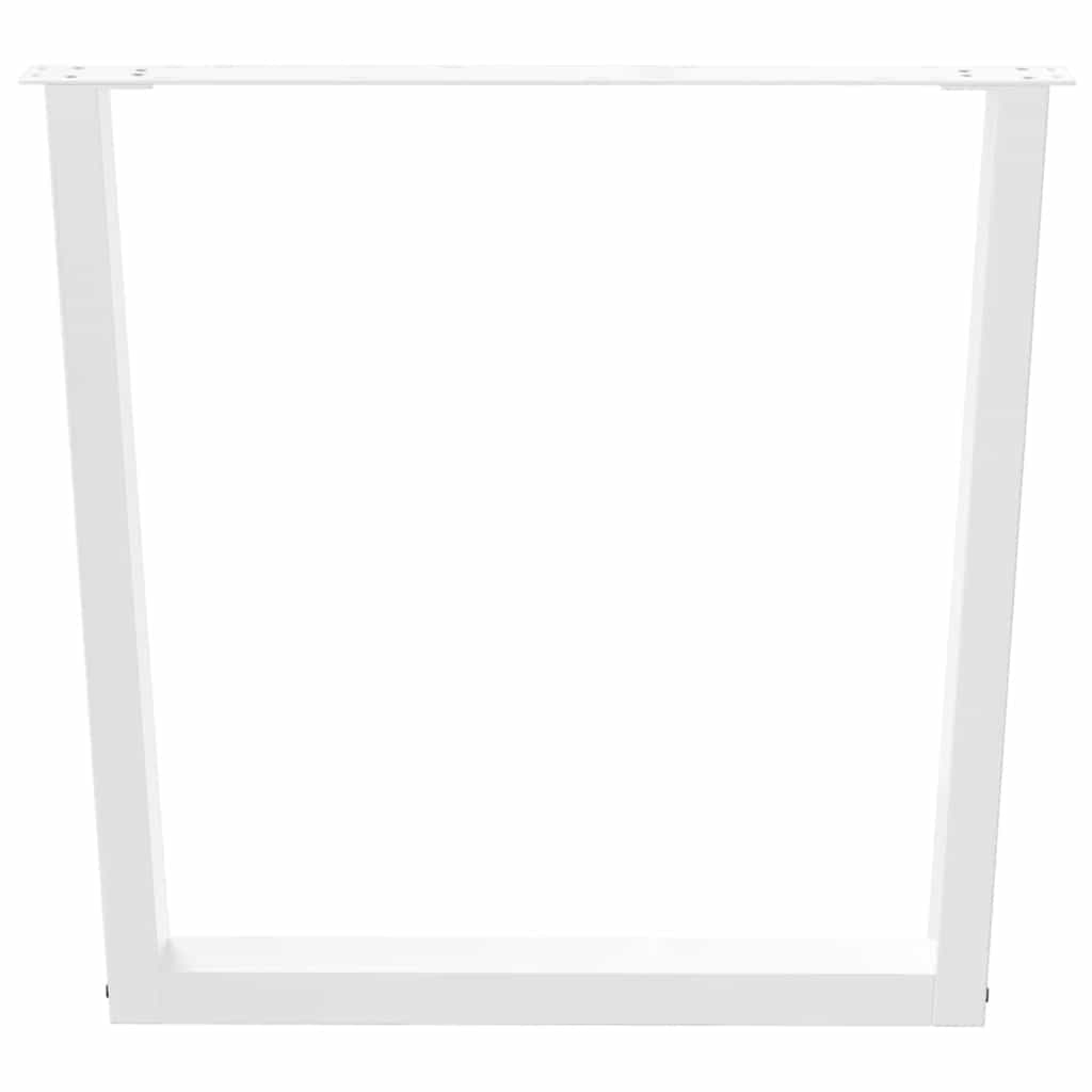 Esstischbeine V-Form 2 Stück Weiß 90x(72-73,3) cm Stahl