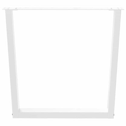 Esstischbeine V-Form 2 Stück Weiß 90x(72-73,3) cm Stahl