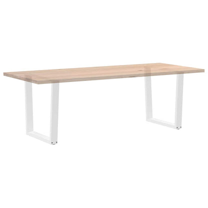 Esstischbeine V-Form 2 Stück Weiß 90x(72-73,3) cm Stahl