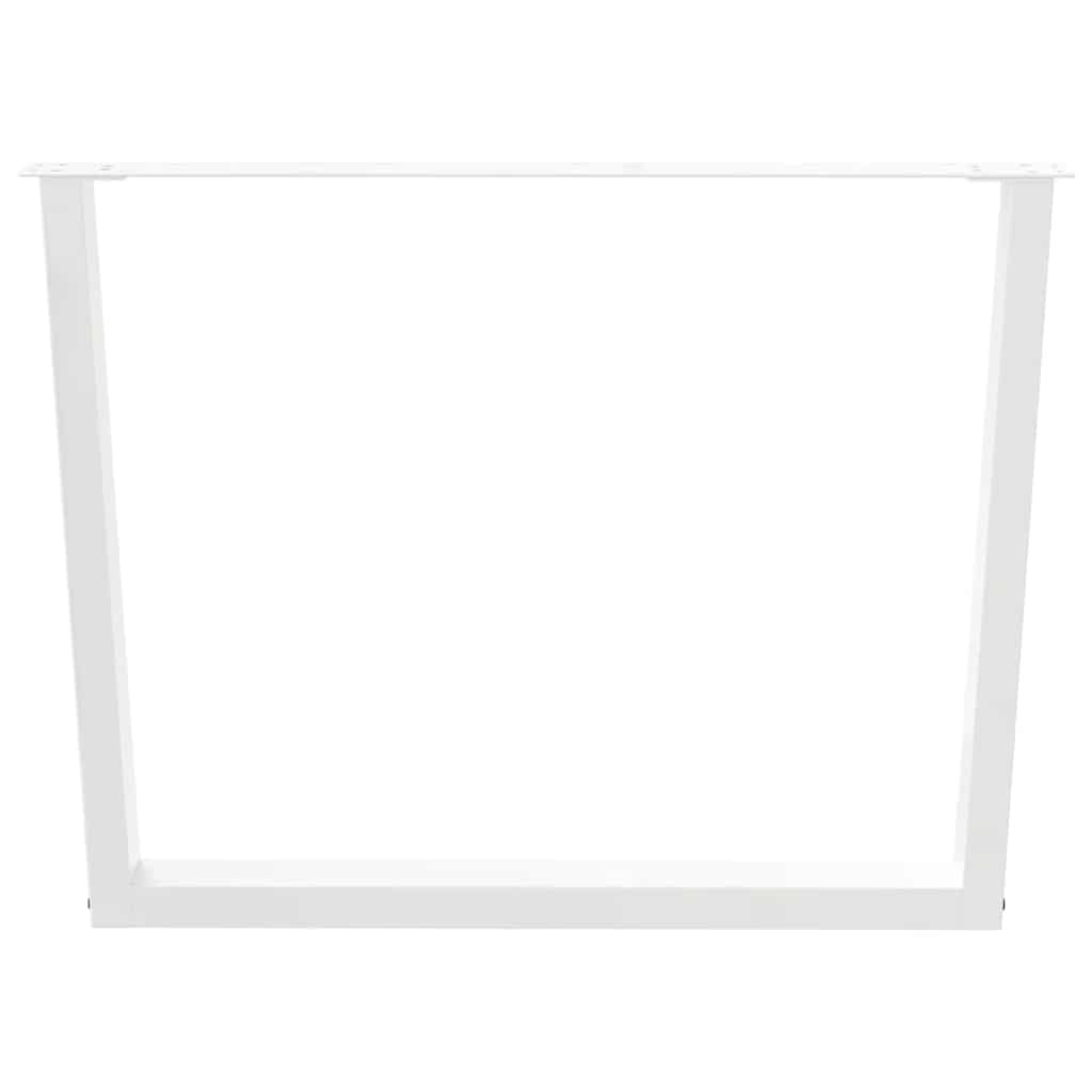 Esstischbeine V-Form 2 Stück Weiß 100x(72-73,3) cm Stahl
