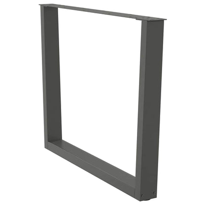Esstisch Beine V-Form 2 Stück Anthrazit 100x(72-73,3) cm Stahl