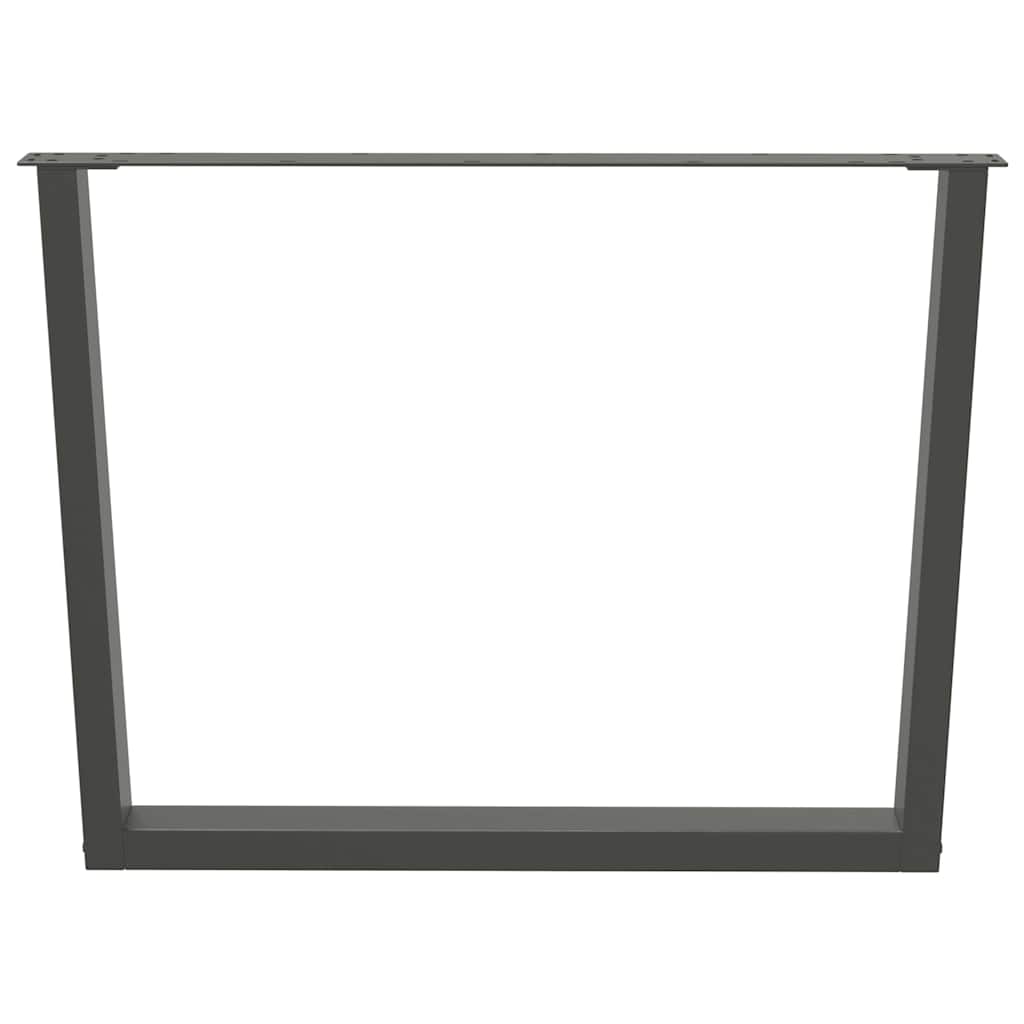 Esstisch Beine V-Form 2 Stück Anthrazit 100x(72-73,3) cm Stahl