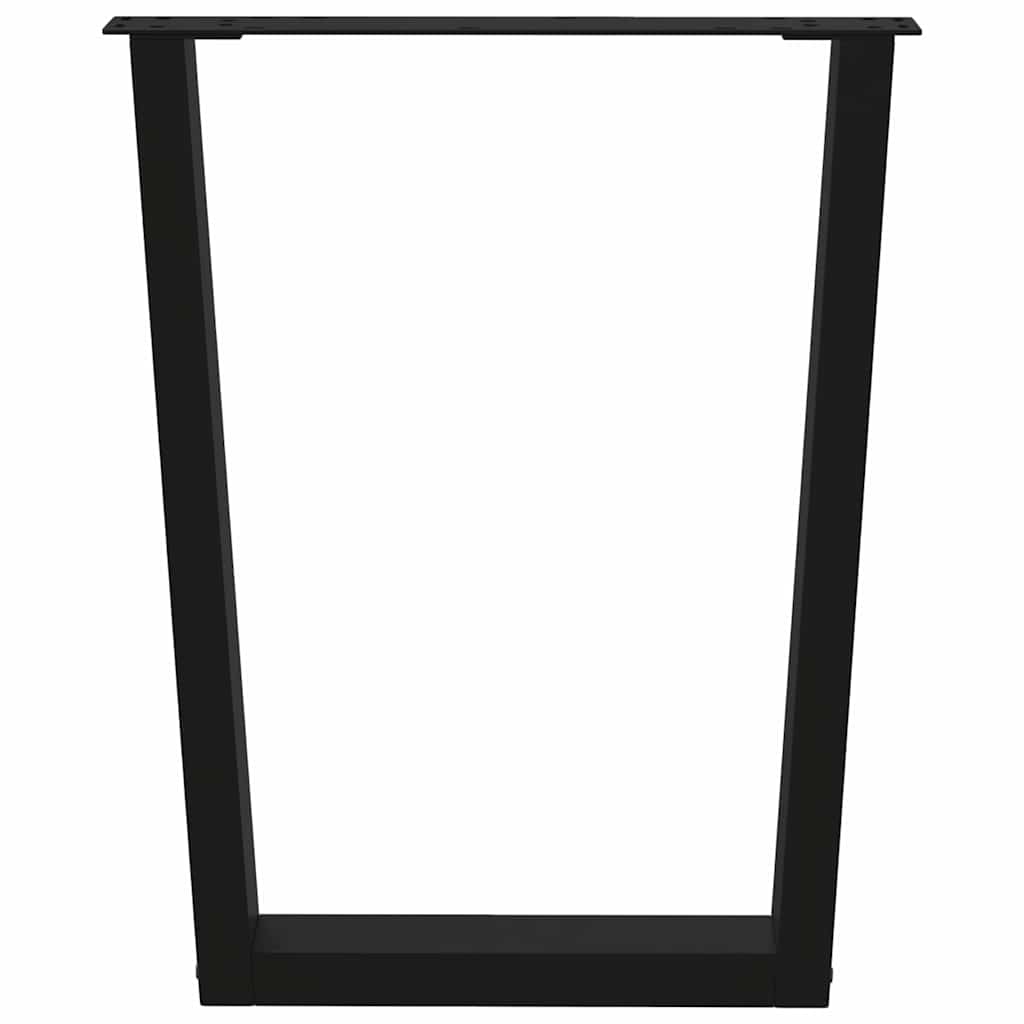 Esstisch Beine V-Form 3 Stück Schwarz 70x(72-73,3) cm Stahl