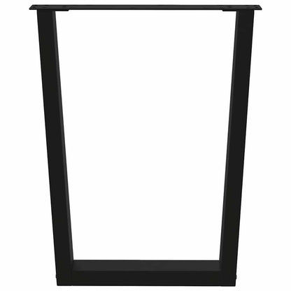 Esstisch Beine V-Form 3 Stück Schwarz 70x(72-73,3) cm Stahl
