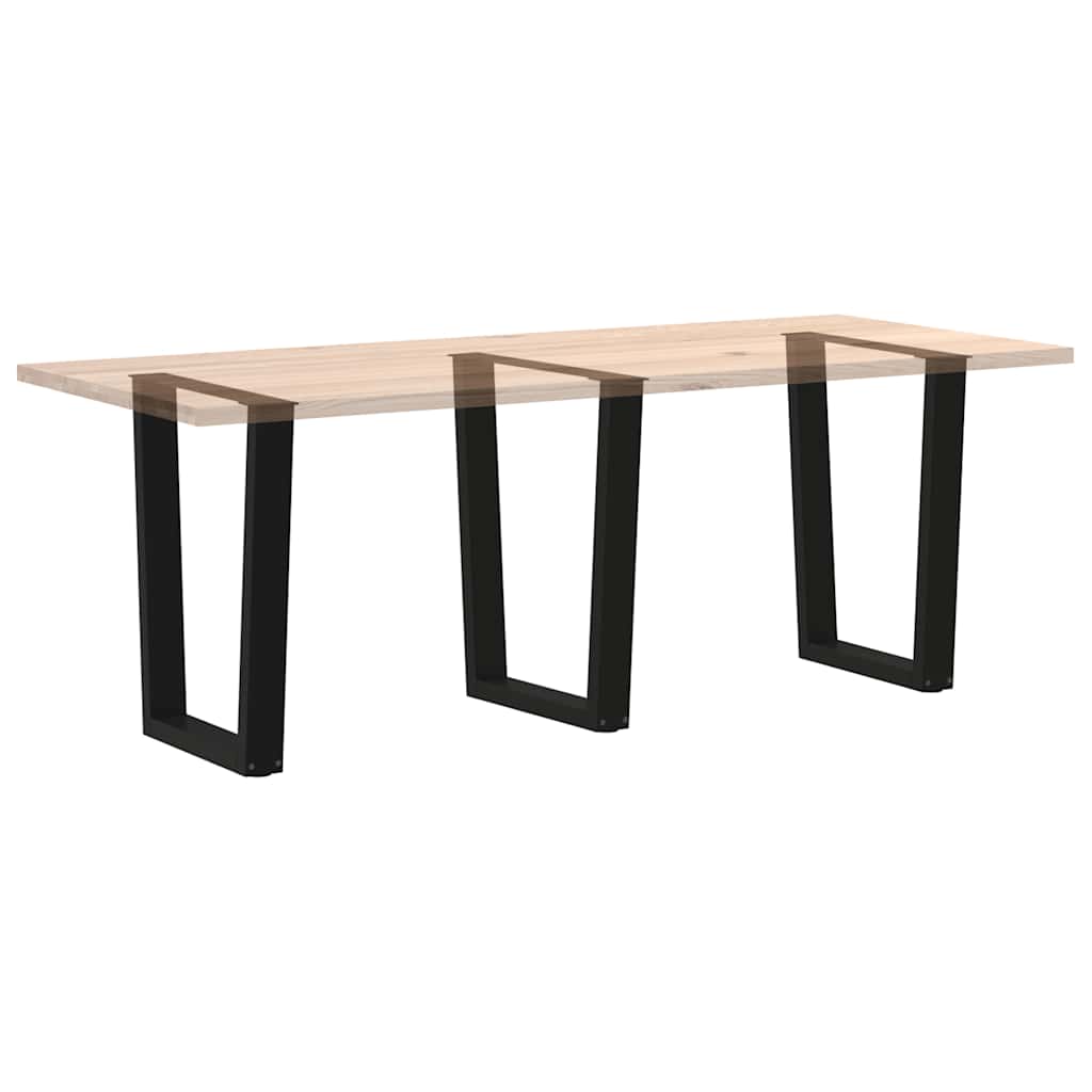Esstisch Beine V-Form 3 Stück Schwarz 70x(72-73,3) cm Stahl