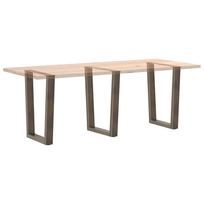 Esstischbeine V-Form 3 Stück Naturstahl 70x(72-73,3) cm Stahl