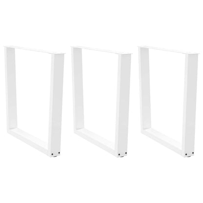 Esstisch Beine V-Form 3 Stück Weiß 80x(72-73,3) cm Stahl