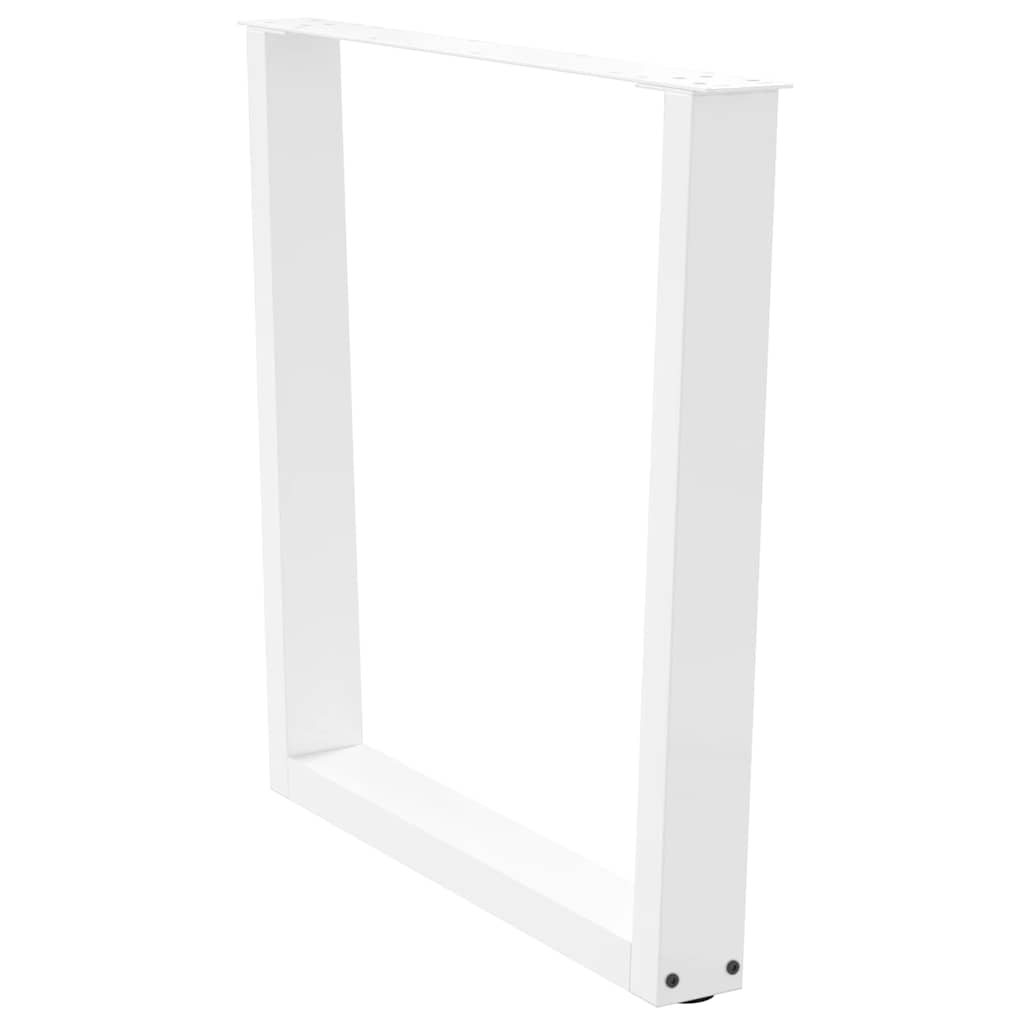 Esstisch Beine V-Form 3 Stück Weiß 80x(72-73,3) cm Stahl