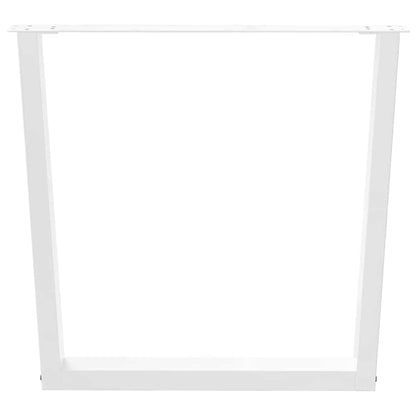 Esstisch Beine V-Form 3 Stück Weiß 80x(72-73,3) cm Stahl