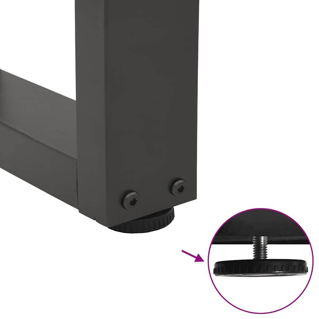 Esstisch Beine V-Form 3 Stück Anthrazit 80x(72-73,3) cm Stahl