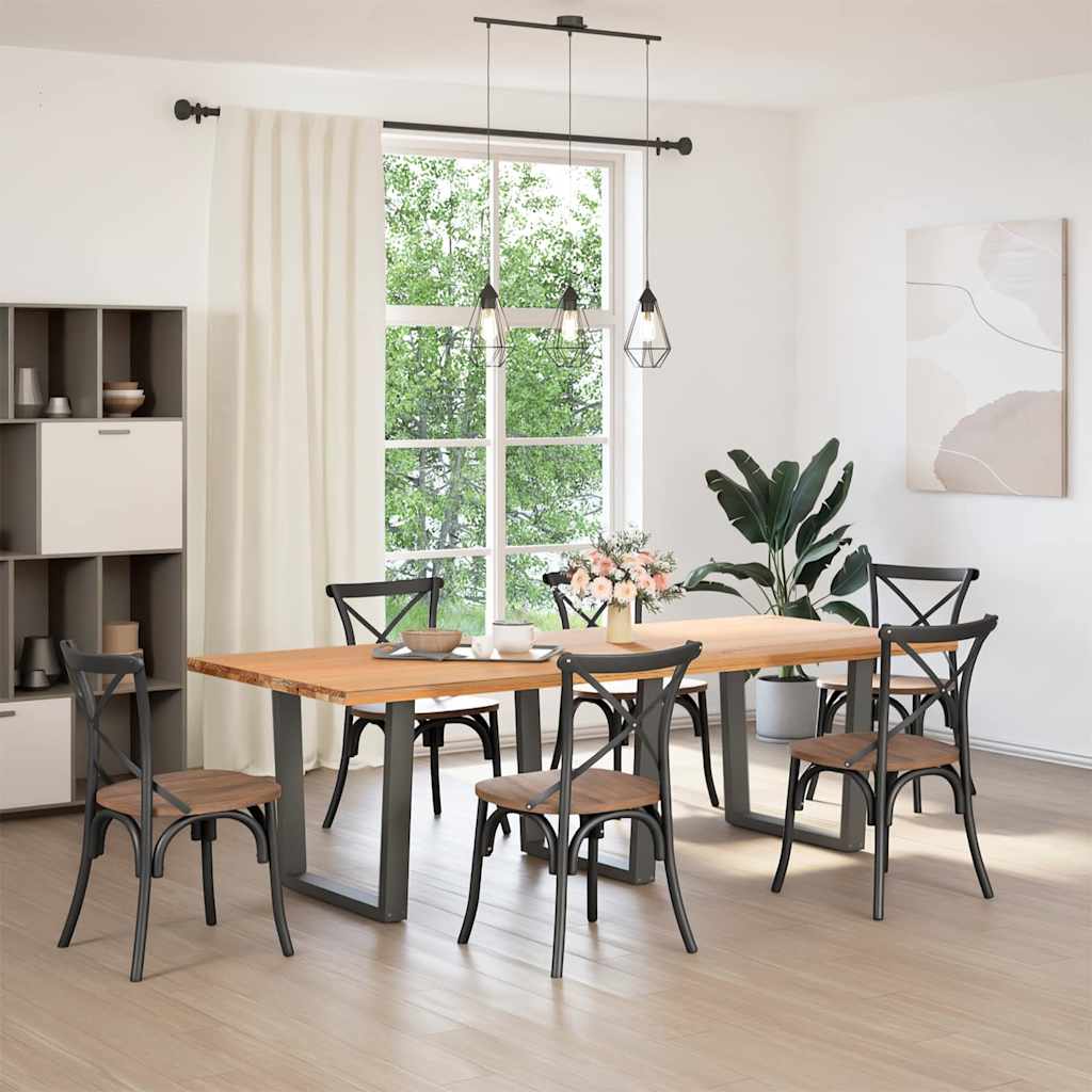 Esstisch Beine V-Form 3 Stück Anthrazit 90x(72-73,3) cm Stahl