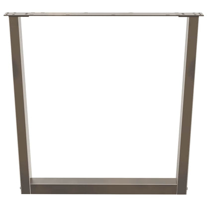 Esstisch Beine V-Form 3 Stück Naturstahl 90x(72-73,3) cm Stahl