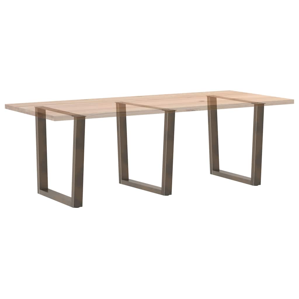 Esstisch Beine V-Form 3 Stück Naturstahl 90x(72-73,3) cm Stahl