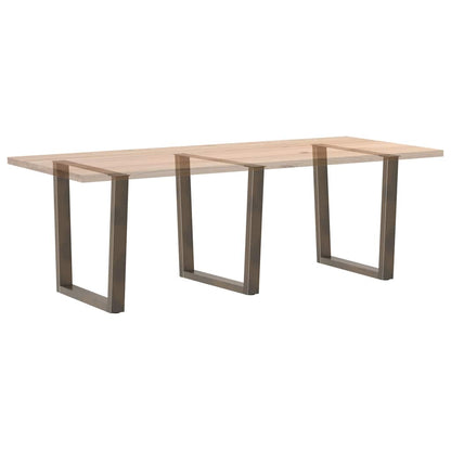 Esstisch Beine V-Form 3 Stück Naturstahl 90x(72-73,3) cm Stahl