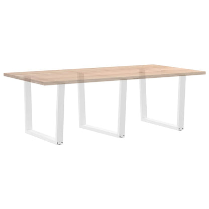 Esstischbeine V-Form 3 Stück Weiß 100x(72-73,3) cm Stahl