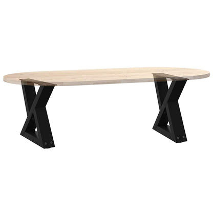 Couchtischbeine 2 Stk. Schwarz 30x(30-31,3) cm Stahl
