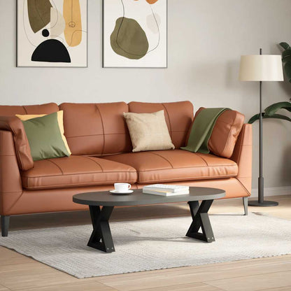 Couchtischbeine 2 Stk. Schwarz 40x(30-31,3) cm Stahl