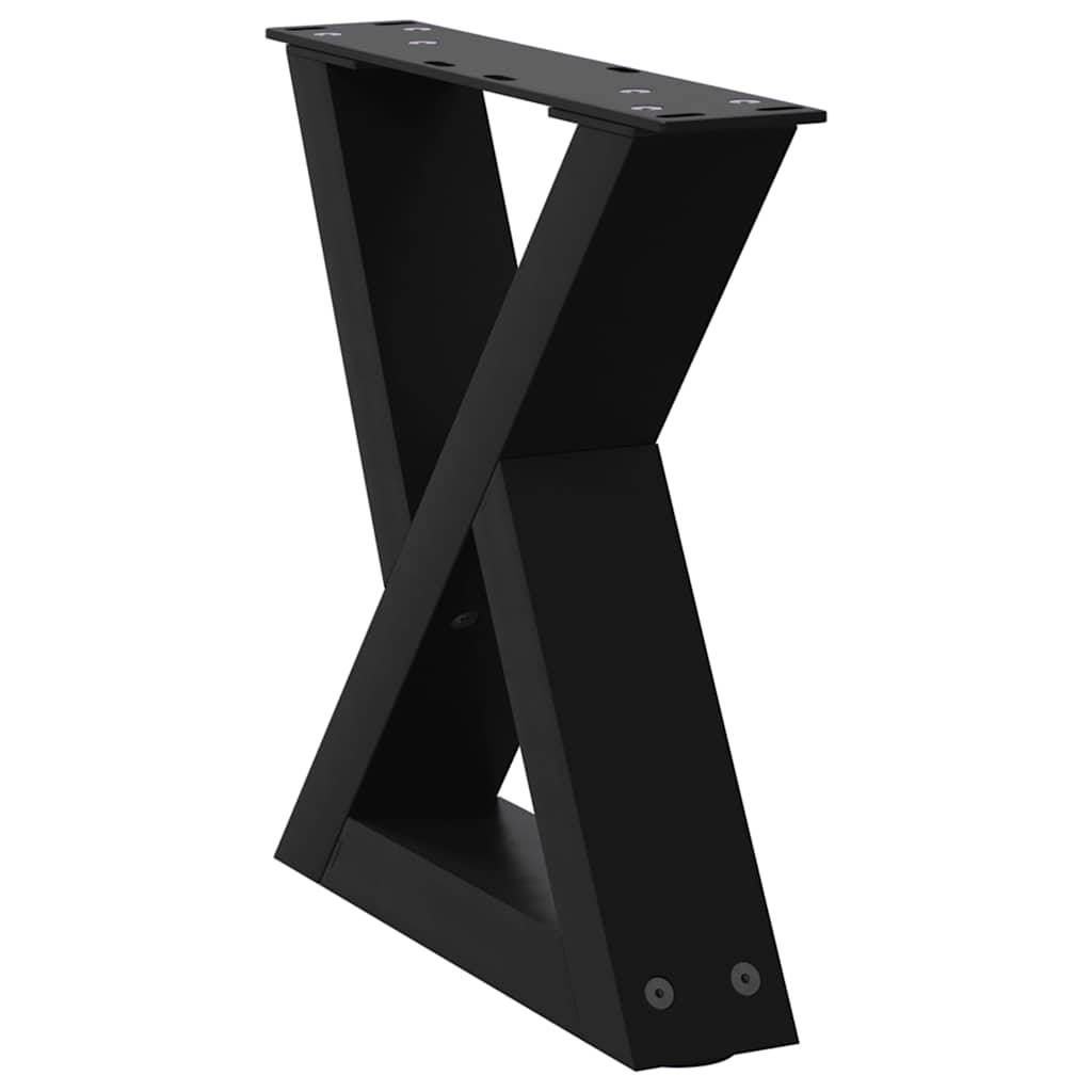Couchtischbeine 2 Stk. Schwarz 40x(30-31,3) cm Stahl