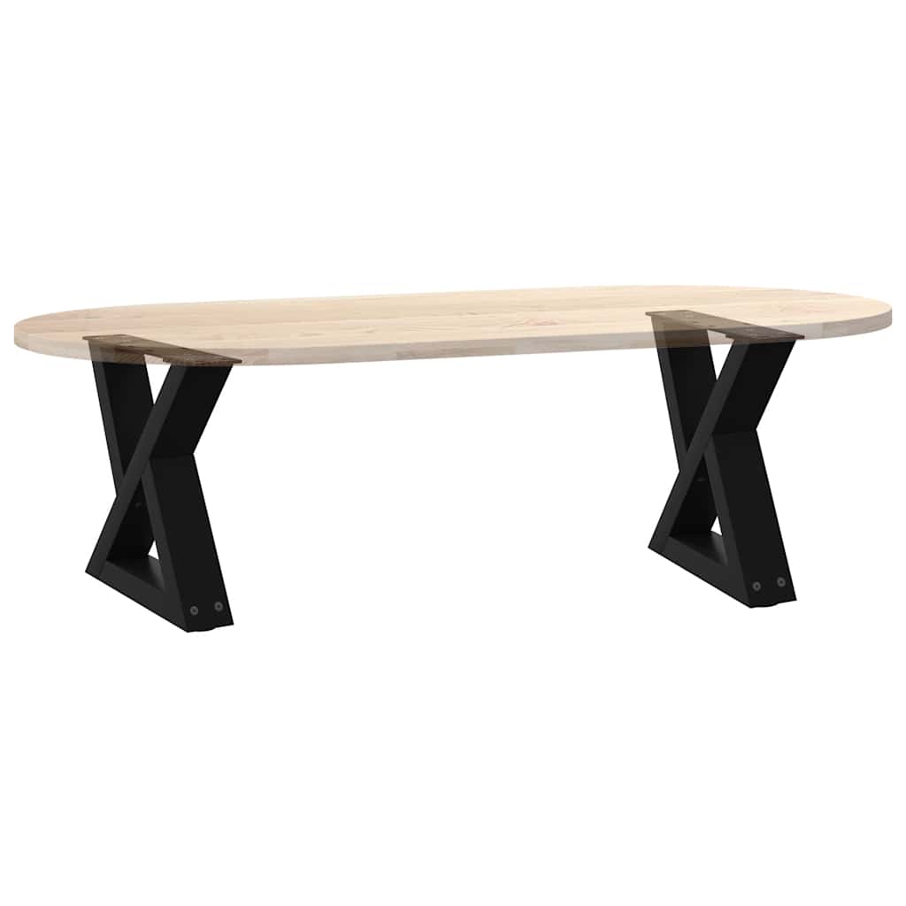 Couchtischbeine 2 Stk. Schwarz 40x(30-31,3) cm Stahl
