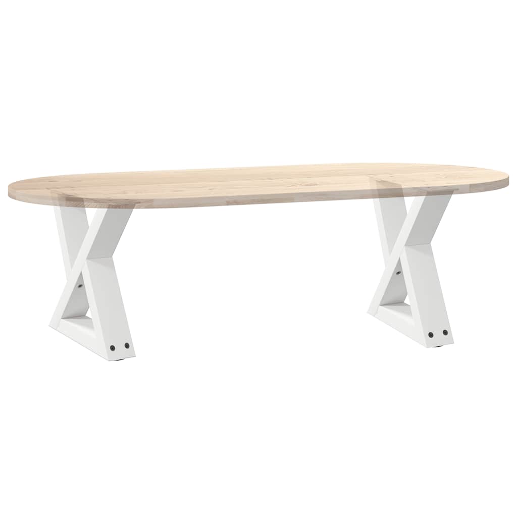 Couchtischbeine 2 Stk. Weiß 40x(30-31,3) cm Stahl