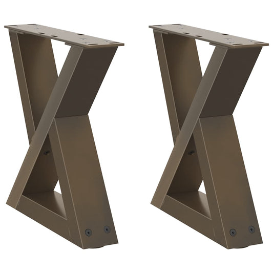 Couchtischbeine 2 Stk. Naturstahl 40x(30-31,3) cm Stahl