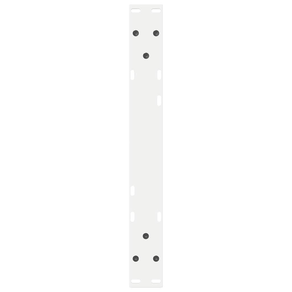 Couchtischbeine 2 Stk. Weiß 50x(30-31,3) cm Stahl