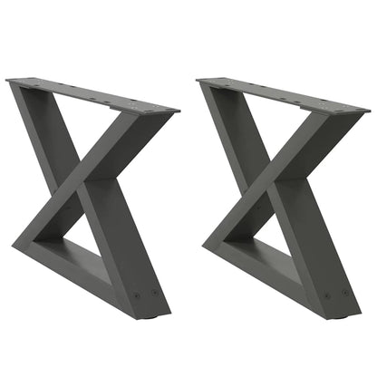 Couchtischbeine 2 Stk. Anthrazit 50x(30-31,3) cm Stahl