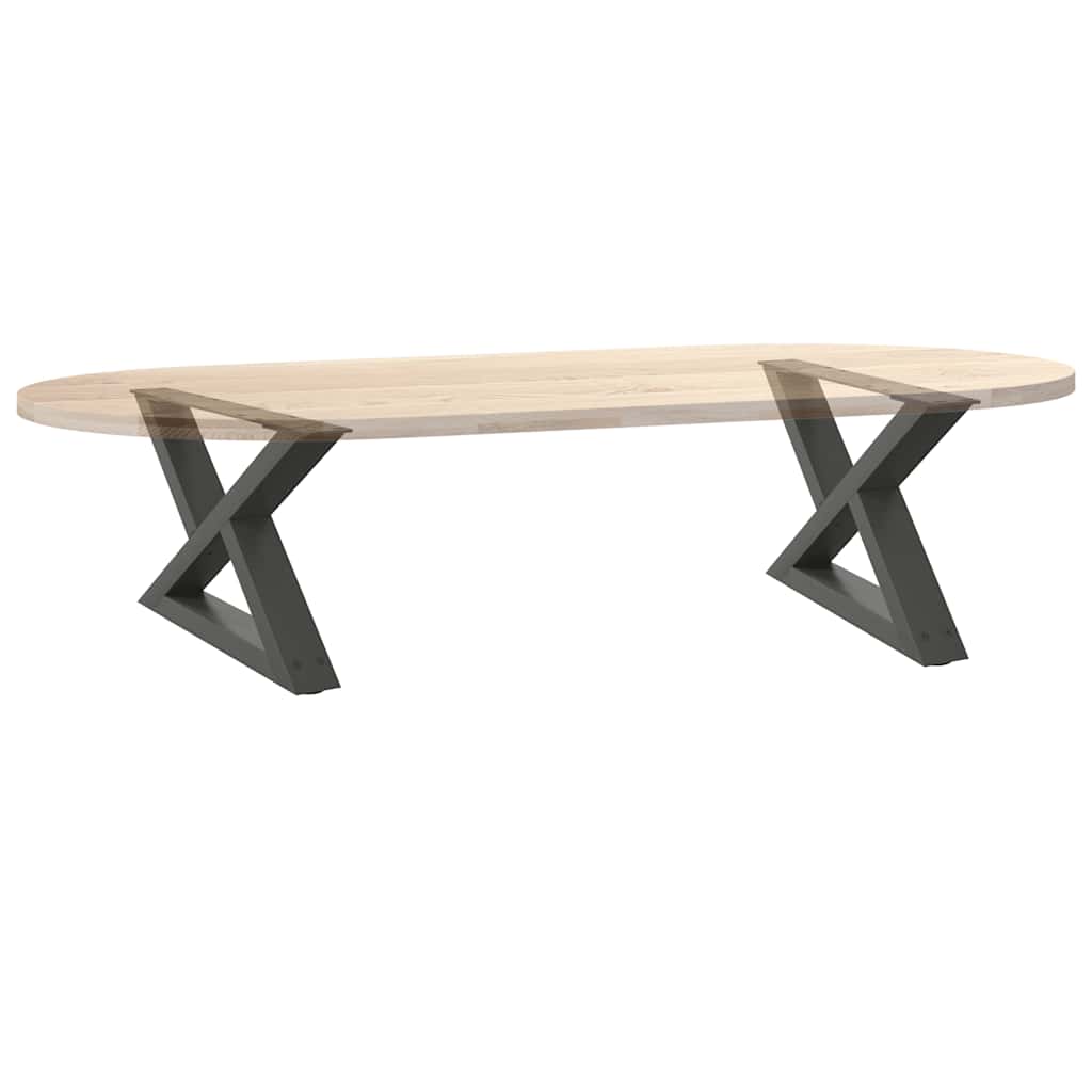 Couchtischbeine 2 Stk. Anthrazit 50x(30-31,3) cm Stahl